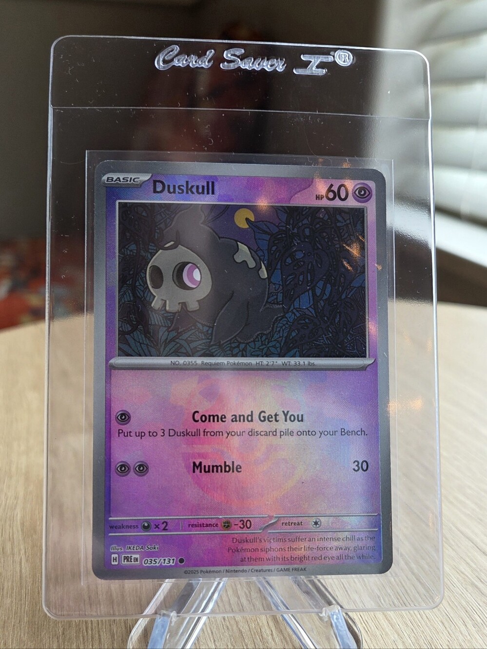 Duskull Master Ball Holo Pokémon Card Prismatic Evolutions Poke Ball Card